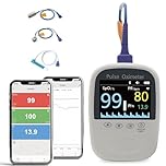 Pulse Oximeter for Newborn Infant Kids,Bluetooth Oxygen Monitor Fingertip Oximeters with Free APP,High Accuracy SPO2 Meter for All Skin Child Adults, Used for Sports and Aviation
