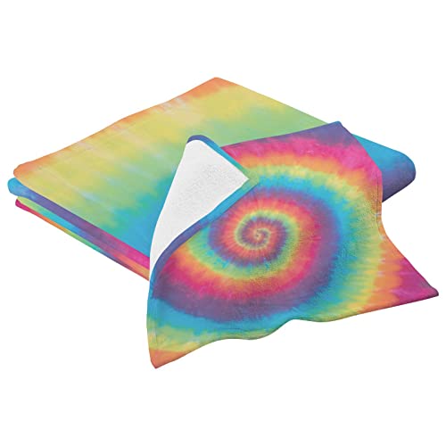 Innewgogo Swirl Tie Dye Cotton Towel Set Bath Towel Hand Towel Set 2 Piece Shower Towels Super Absorbent Bathroom Towels 100% Cotton Quick Dry Gym Towels For Hotel Gym Beach #TOP2