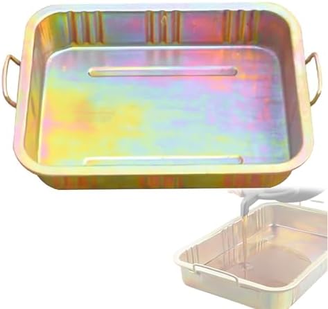 Universal Oil Drip Pan Tray for Cars & Barbecues - Metal Water Drip Tray (64x44x10cm/25x17x4in) - Ideal for Under Vehicles, Planters, and Grilling