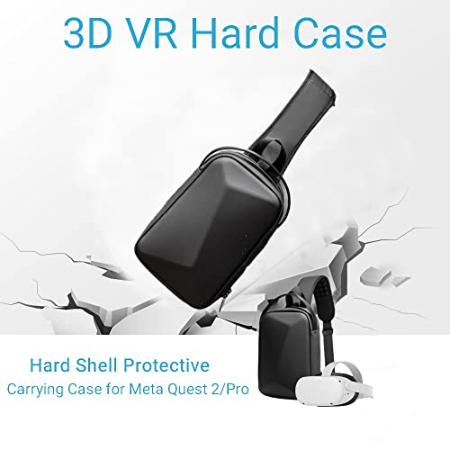 Vr Carrying Case For Oculus Quest 2/Meta Quest Pro, Compatible With Kiwi Design/Bobovr Vr Headset And Accessories, Fashion Hard Crossbody Travel Bag For Meta Quest 2 Accessories #TOP2