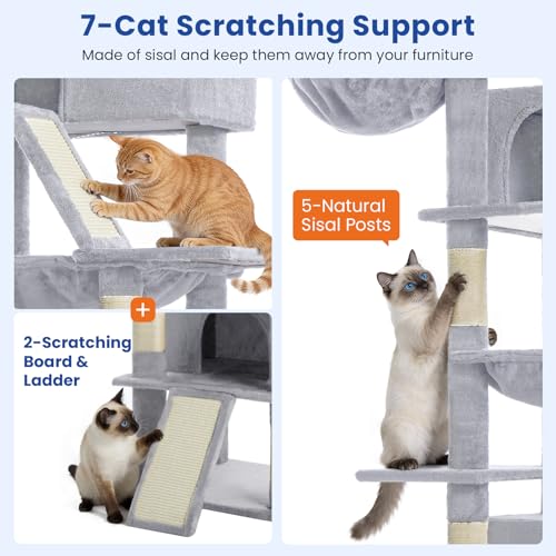 Árbol para gatos multi-nivel de 82 pulgadas ABCPET miniatura 5