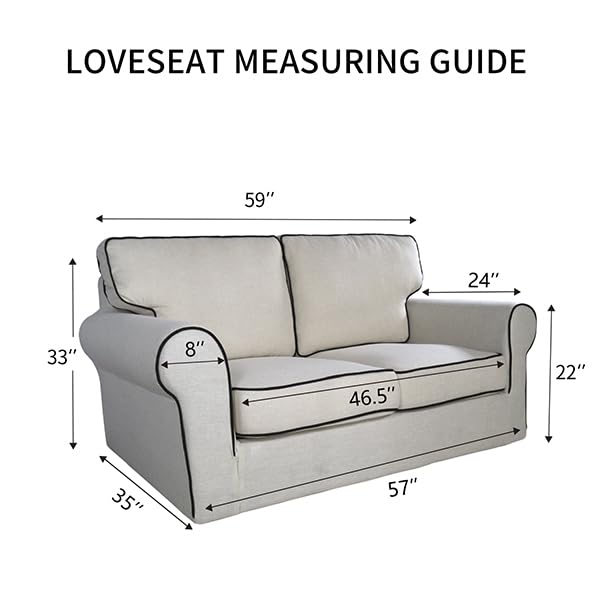 Image of PureFit Reversible Quilted Sofa Cover, Water Resistant Slipcover Furniture Protector, Washable Couch Cover with Non Slip and Elastic Straps for Kids, Dogs, Pets (Loveseat, Ivory /Ivory)