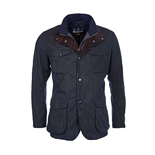 Image of Barbour Ogston Men's Waxed Cotton Insulated Jacket -Navy (Medium (38-40)), Navy, M