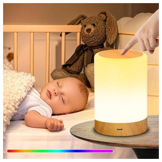 Lampe de Chevet Tactile LED 256 Couleurs, Intensité Variable, Mode Chaud/Froid, Dotée de Veilleuse Adulte Sans Fil & Rechargeable USB, Idéale pour Chambre & Usage Enfant