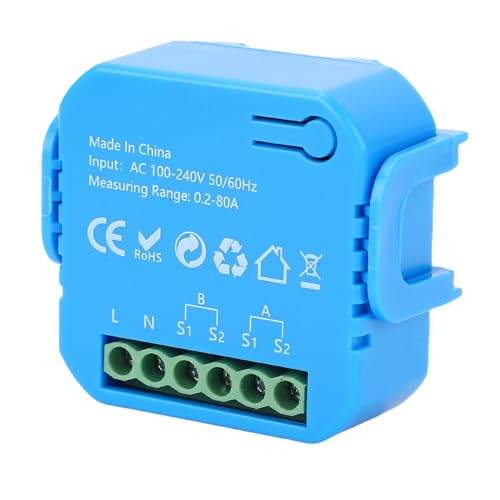 Compteur d'énergie WiFi contre les surcharges avec 2 pinces 80A