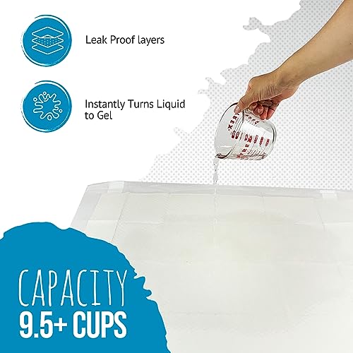 Image of Bulldogology Puppy Pee Pads XXL with Adhesive Sticky Tape - Extra Large Dog Training Wee Pads (30x30) 6 Layers with Extra Quick Dry Bullsorbent Polymer Tech (30-Count, White)