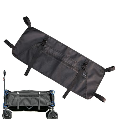 Bolsillo de almacenamiento lateral plegable para carrito de viaje, bolsa de gran capacidad Oxford de 70 x 28 cm, correa ajustable, fácil de limpiar, universal para carros de jardín, camping, playa