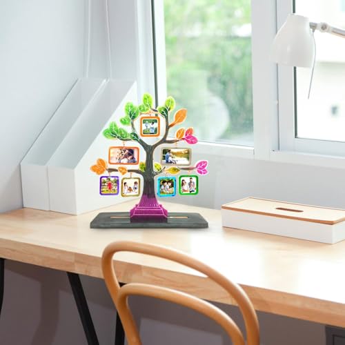 Image of Photo Frame Silicone Resin Moulds Tree Shape Epoxy Resin Mould Picture Frame Mould Kit with Base & Hanging Photo Stand DIY Resin Casting Crafts for Home Decor Desk Wall Office Decoration