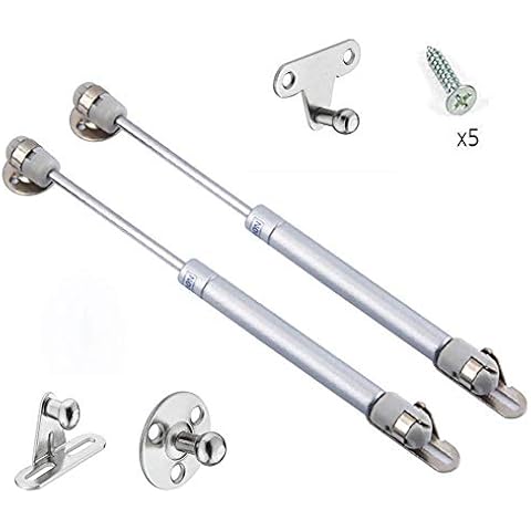 2Pcs 150N/15KG Hydraulic Gas Strut Lift Support Cabinet Spring Hinges Kitchen Door Cabinet Hardware Cupboard Gas Springs Hinge Cover
