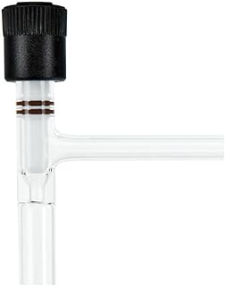 Chemglass CGK-560-03 Series CGK-560 Hi-Vacuum Valve, 1-Arm, 0-12 mm Bore, PTFE Tip