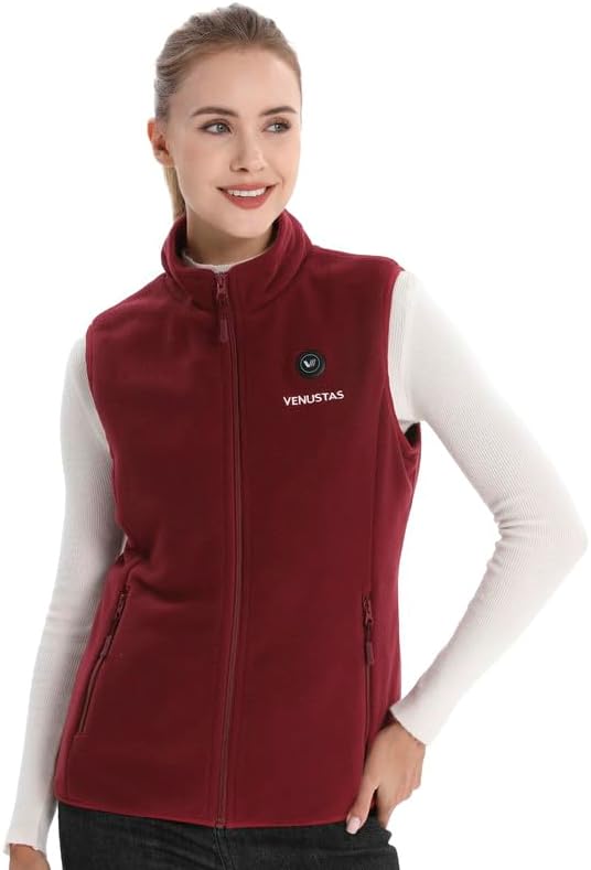 Venustas Women's Fleece Heated Vest with Battery, Lightweight Electric Heated Coat - Image 2