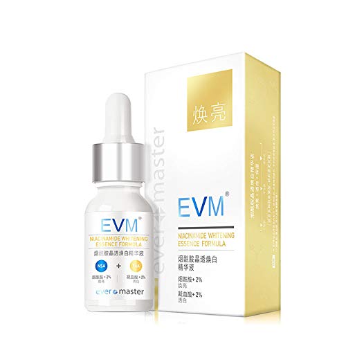 EVM Ever Master Niacinamide W Essence Formula Translucent Firming Restorative Essence Formula Anti Aging Essence Make Your Skin Healthy & Glow Essence, 15ml