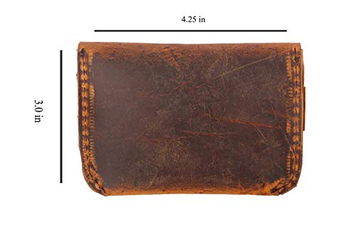 Jyos Genuine Leather Premium Quality Handmade Business Card Holder Case For Men And Women (Vintage Brown) #TOP4