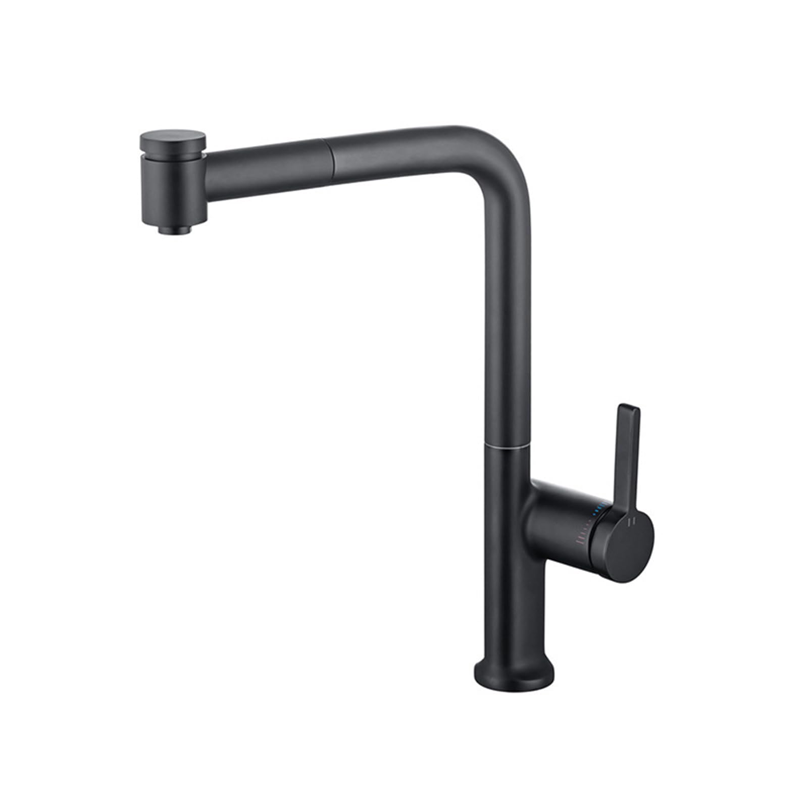 Robinet de cuisine noir avec douchette extractible et mitigeur eau chaude froide