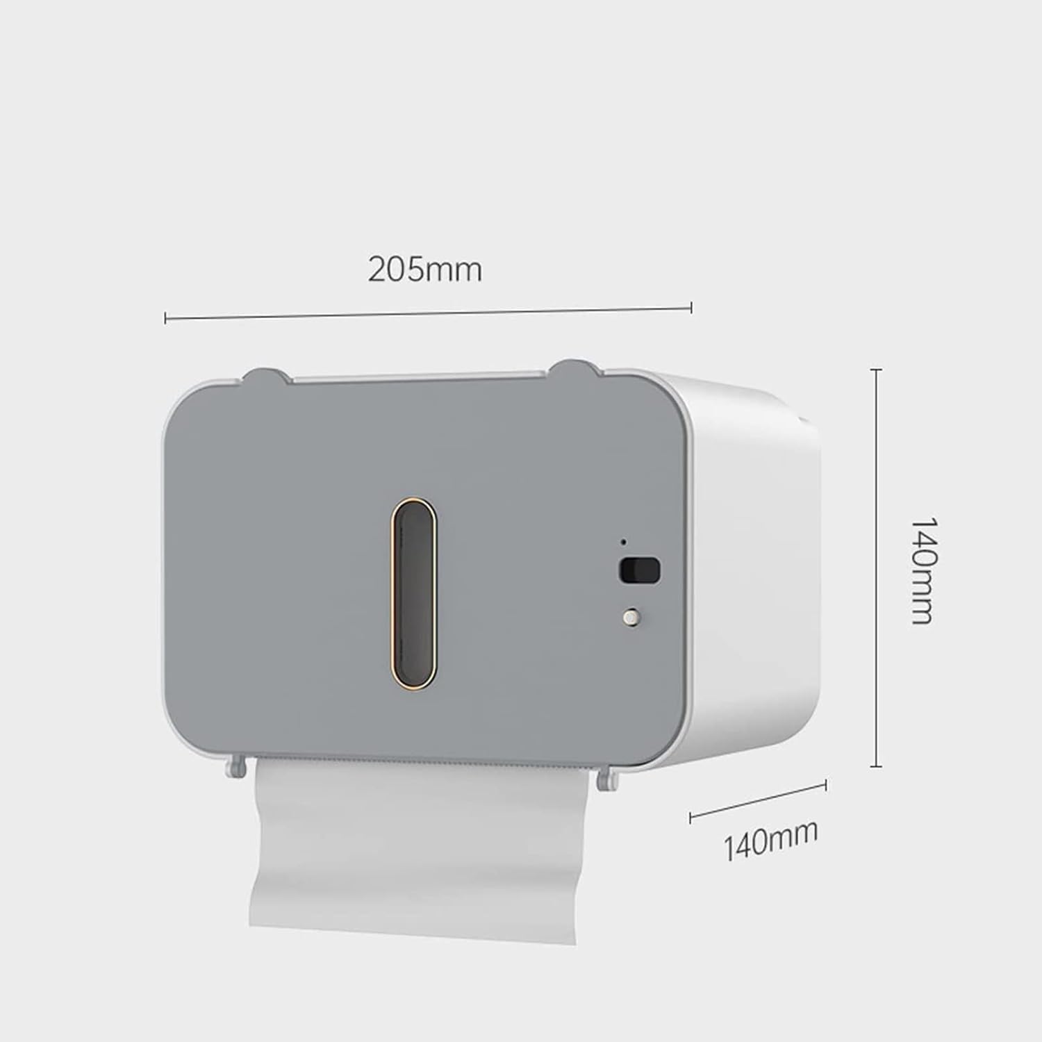 Electric Paper Towel Dispenser,with Intelligent Sensor Touchless Automatic Paper Towel Dispenser Touchless,with Night Light Toilet Paper Holder Waterproof Bathroom. (Light Grey)
