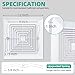 Flowild 12x12 Bathroom Exhaust Fan Cover with Springs Replacement Parts for Square Ceiling or Wall-Mount Exhaust Fan, Bathroom Ceiling Fan Grille, Air Diverter, Air Diffuser