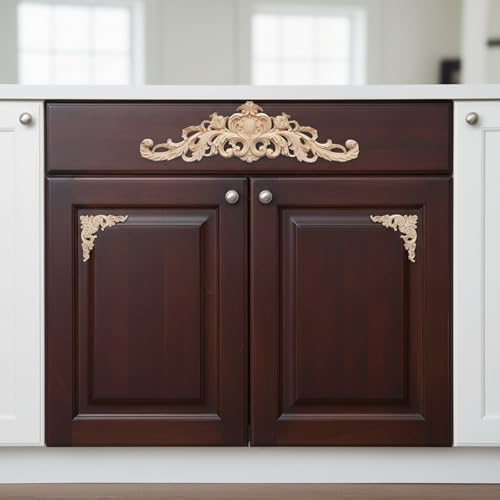 Appliques en bois de relooking meuble pour masquer les défauts de placard