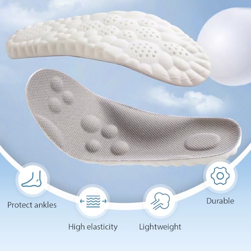 Steppers Insoles for Men Women, Massage Insole, Cloud Insole, Men's Comfortble Steppers Shoe Insoles Inserts, Memory Foam with Arch Surpport Insoles for Arch Pain (Orange, Men 11.5-12.5/Women 13-14)3