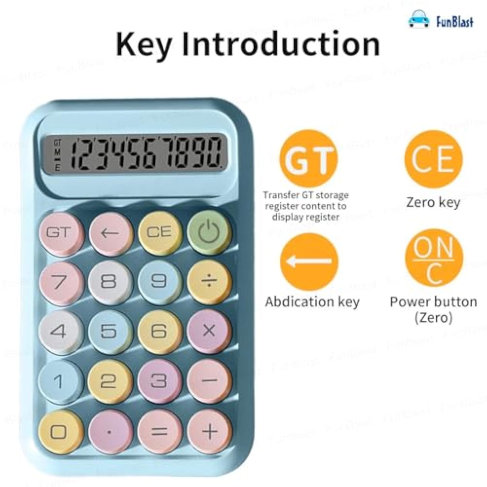 Colorful Candy Basic Calculator - 10-Digit Large LCD Display