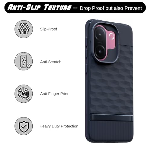 Image of Shockproof Case for Vivo V60e 5G | Full Camera Protection | TPU Flexible Back Cover for Vivo V60e 5G (Steel Blue)