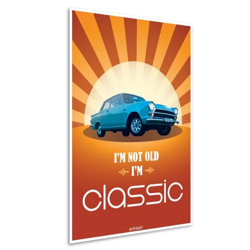 Image of ArtinKart- Vintage Car Poster for Wall Decor, For Room, Classic Car, Retro Posters, Posters for Room Decoration Aesthetic (Paper, 12X18 Inches, Unframed)