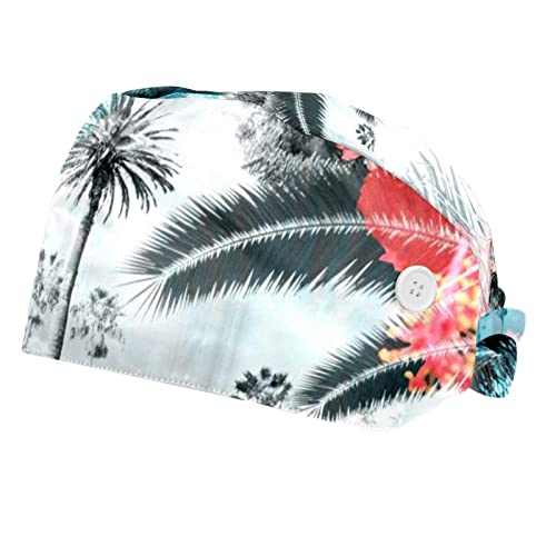 Chapeaux de Travail Fleurs Tropicales Unisexe (Lot de 2) - Casquette Confortable