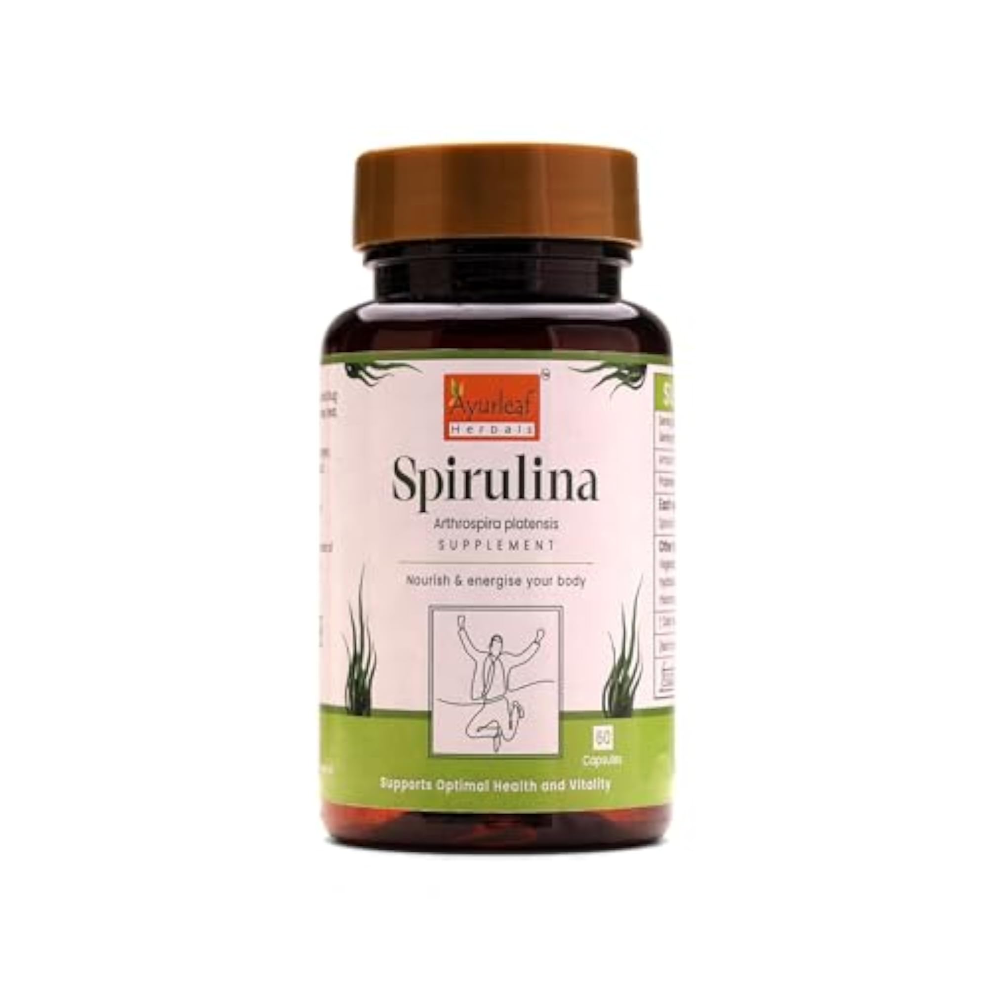 Spirulina Capsules, Green Food for Full Body Support