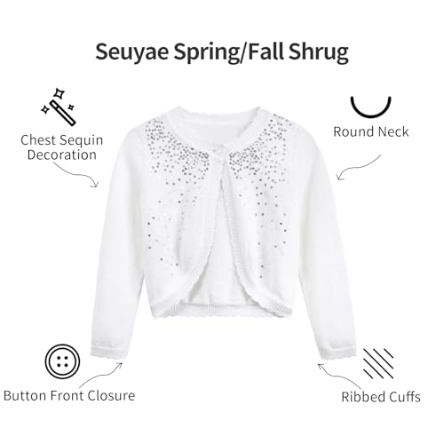 Baby Girl Shrug Knit Lace Round Neck Cotton Bolero Sequin Cardigan2