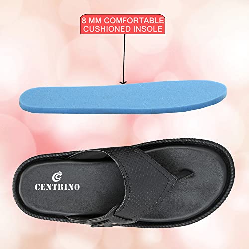 Image of Centrino Men's Flip-Flop Slippers | Luxurious Comfort for Every Step | Slip-On Ease, Solid Design| Perfect for Beach Days, Poolside Lounging, and Casual Wear (8205)