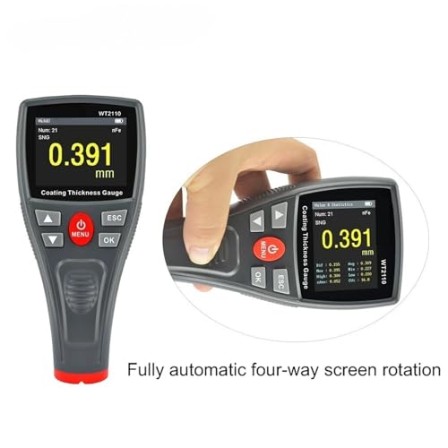 Thickness Gauge, Digital Car Film Iron Coating Thickness Gauge Color LCD 0-1500um Fe/NFe Coating Painting Electroplate Measure Tools WT2110 miniatura 5