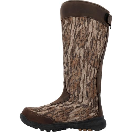 ROCKY Women’s Spike Waterproof Snake Boot, Mossy Oak Bottom Land, Size 7(M)