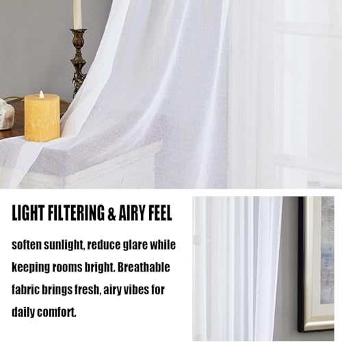 Cortinas salon translucidas transpirables que filtran la luz solar de forma suave 6