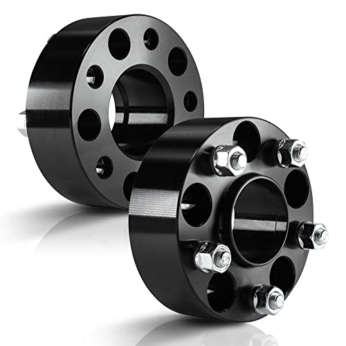 Customadeonly 2 Pieces 2" 50Mm Hub Centric Black Wheel Spacers Bolt Pattern 5X114.3 5X4.5 Center Bore 66.1Mm Thread Pitch 12X1.25 Compatible For G35 G37 240Sx 350Z 370Z 300Zx #TOP1