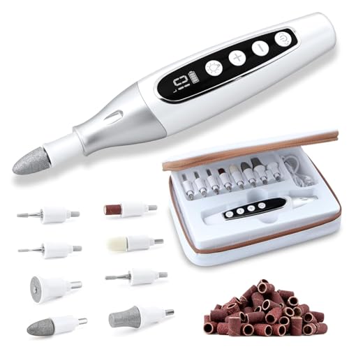 Lime à ongles électrique avec 8 accessoires et 10 vitesses pour manucure