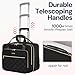 Ytonet Rolling Laptop Bag Women, Rolling Briefcase for Women, 17.3 Inch Laptop Bag with Wheels Rolling Computer Bag Laptop Case for Work Travel College Business Wife Mom Teacher, Black