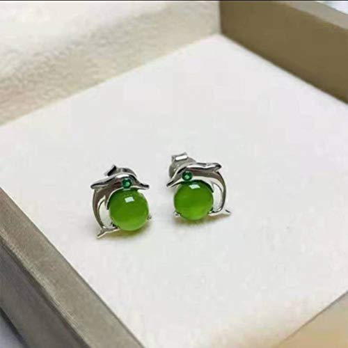 Boucles d'oreilles femme S925 argent sterling jasperite bijoux d'oreilles pendantes