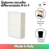 Zoom IMG-2 mohome pattumiera differenziata 4 scomparti Zoom IMG-2 mohome pattumiera differenziata 4 scomparti