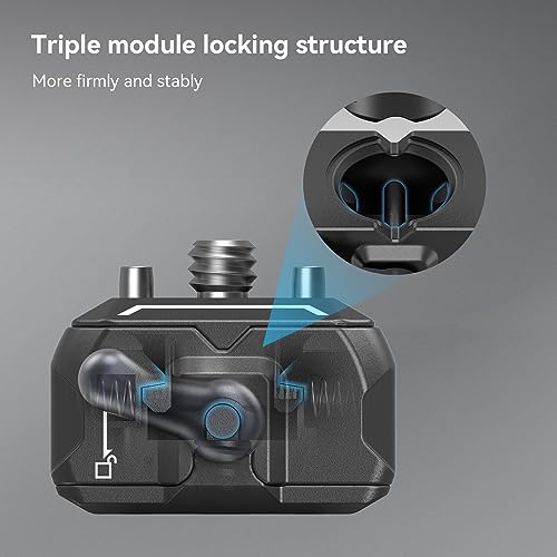 Image of SMALLRIG Quick Release Plate Drop-in HawkLock mini Quick Release Camera Mount Adapter with 1 /4 inch Screw, for Camera Clamp, Super Clamp, Ball Head, Tripod, Magic Arm, Stabilizer, Field Monitor - 3513C