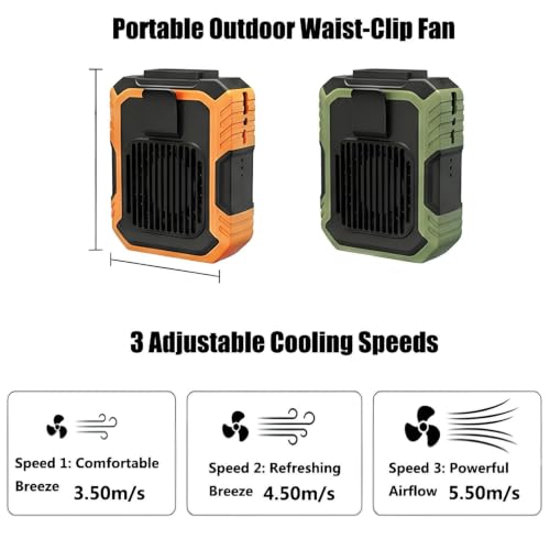 Ventilador de cuello portátil para evitar sofocos en viajes y camping con luz LED gris 3
