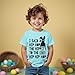 GLIGLITTR Toddler Boy Easter Shirt I Said A Hip Hop The Hippity Happy Easter Bunny Tshirt Kids Rabbit Outfit Short Sleeve Top(Sky Blue,7-8X)