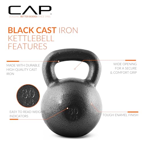 Image of CAP Barbell Cast Iron Kettlebell - Singles and Sets, Multiple Weight Choices