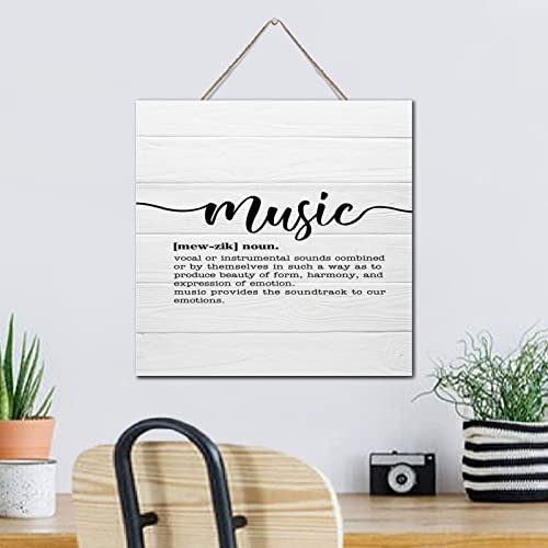 Décoration murale en bois Music Noun pour une ambiance maison positive