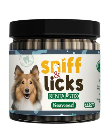 Sniff & Licks Dog Treats for Adult Dog and Puppy, Seaweed Dental Sticks for Dogs, 220g (Pack of 1) (B0CNZ5N4CL) Amazon Price History, Amazon Price Tracker