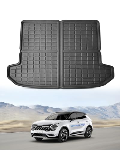 LANGBEAN Alfombrillas Maletero para Kia Sportage NQ5 2025 2024 2023 2022, TPE Alfombras Maletero Original con Borde Elevado, Antideslizante e Impermeable Accesorios