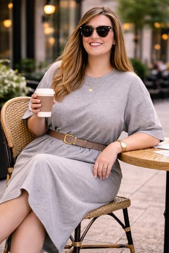 Image of ESTEEZ Womens Oversized Cotton High Low Tunic T-Shirt Dress
