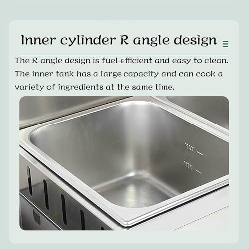 Fryer à gaz multifonction en acier inoxydable de table - 6