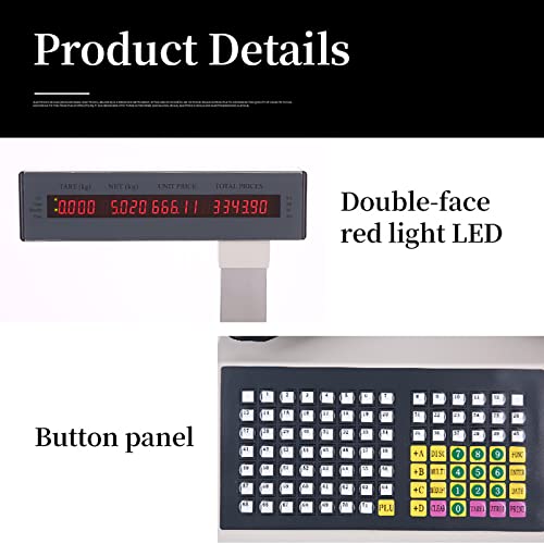 Báscula digital comercial con impresora térmica 15kg miniatura 4