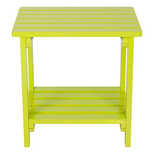 Shine Company Inc. 4104Lg Rectangular Side Table, Lime Green #TOP1