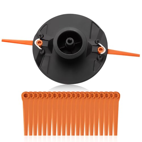 Upgrade Doppelklinge Messerteller Kompatibel für Gardena Artikel 9876 9878 14700 14701 Rasentrimmer Ersatzmesserteller Zubehör 20 Stück Klingen
