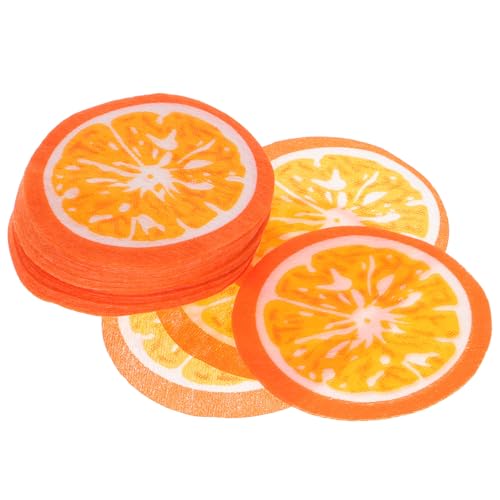Hemobllo Mascarillas Faciales de Papel Estampado de Naranja 50 Unidades Discos Redondos de Fibra Suave para Rostro y Cuello para Hidratación y Cuidado Piel Diaria